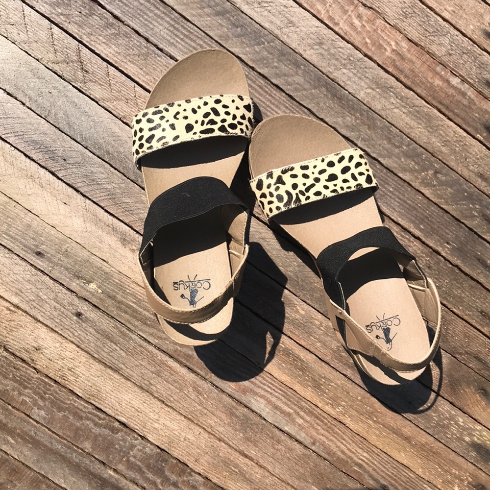 Corkys Leopard Print Wedges